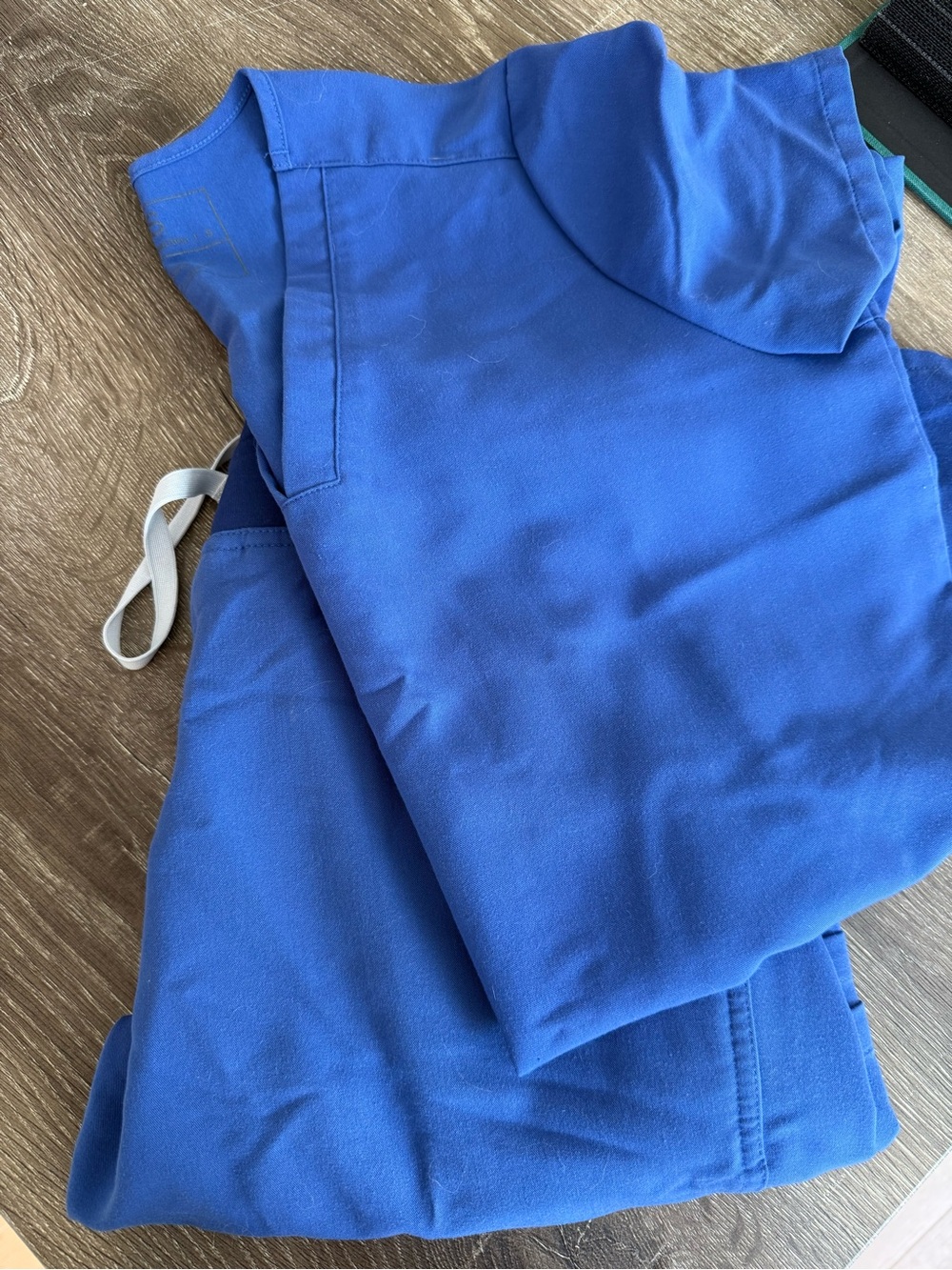 Figs Denim Blue Casma Top & Cargo Pant